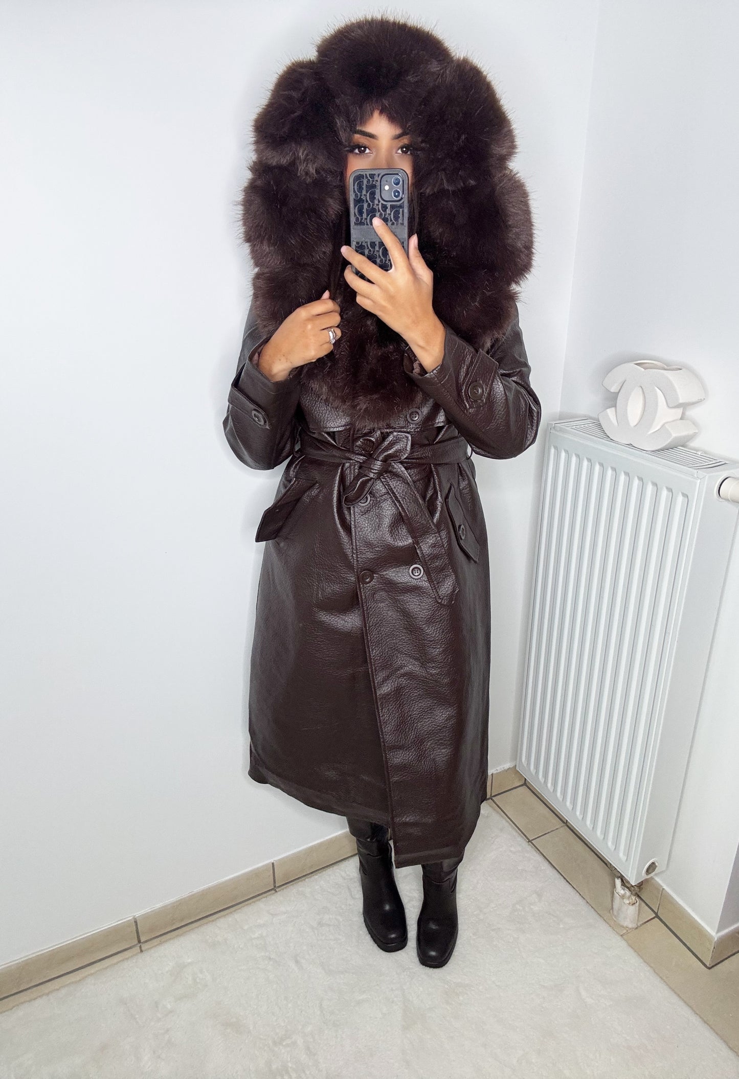 Trench fourrure vegan Irina
