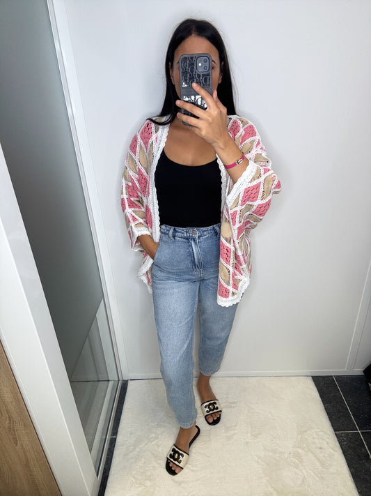Gilet crochet bi color